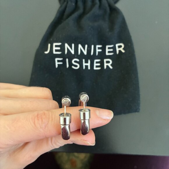 Jennifer Fisher Natasha Huggies (hoop earrings) - Picture 2 of 3